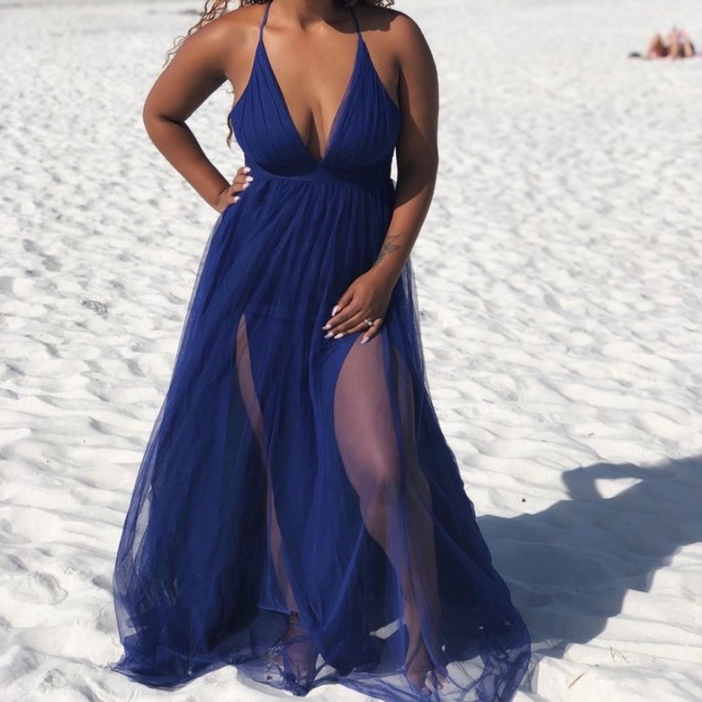 Royal blue maxi dress